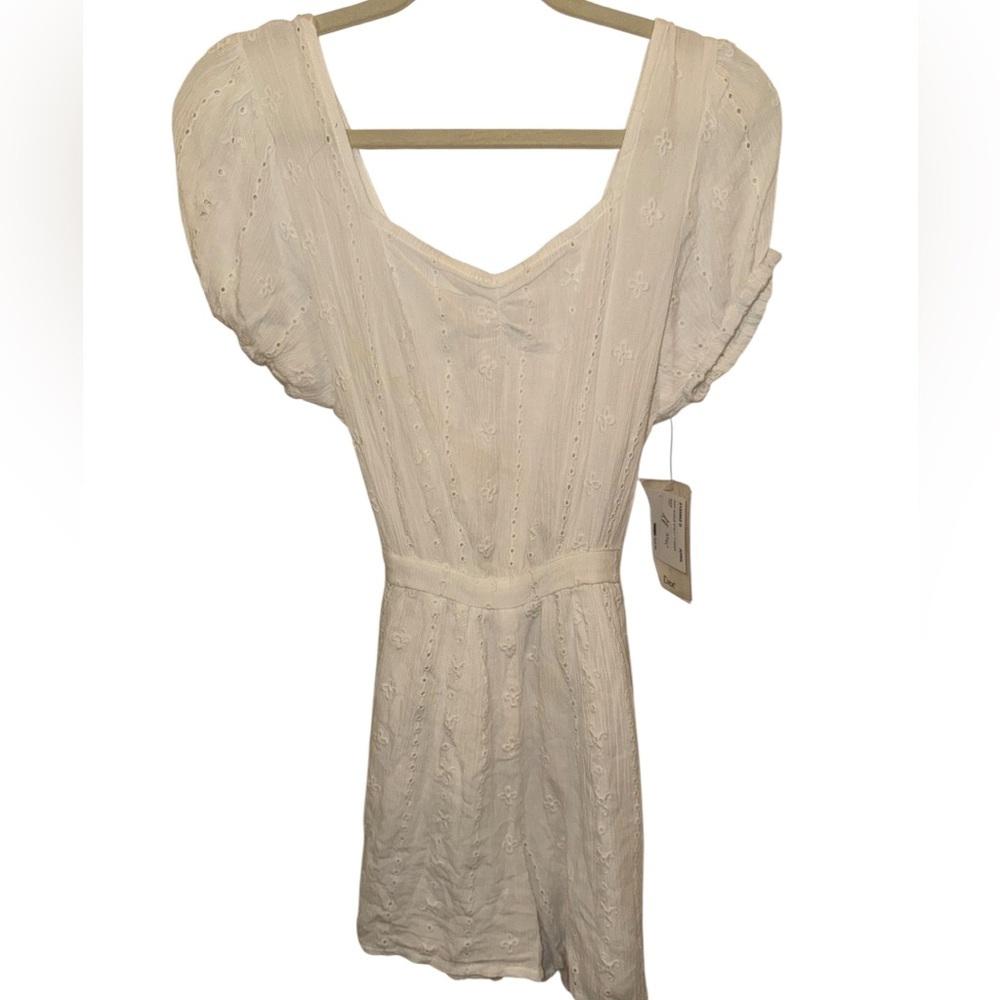 Dex white eyelet lace Romper